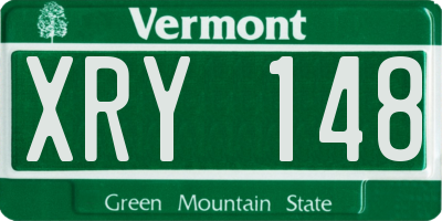 VT license plate XRY148