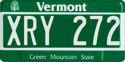 VT license plate XRY272