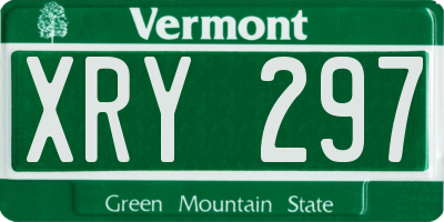 VT license plate XRY297