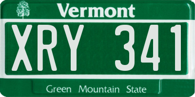 VT license plate XRY341