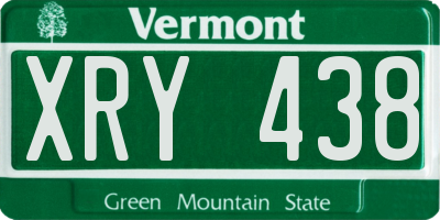 VT license plate XRY438