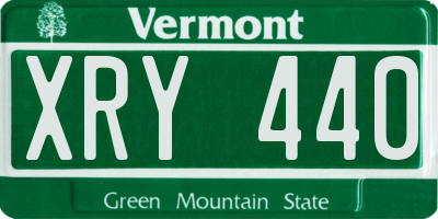 VT license plate XRY440