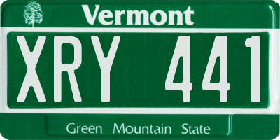 VT license plate XRY441