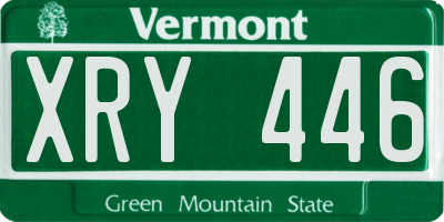 VT license plate XRY446