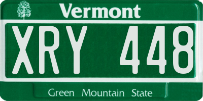 VT license plate XRY448