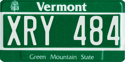 VT license plate XRY484