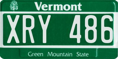 VT license plate XRY486