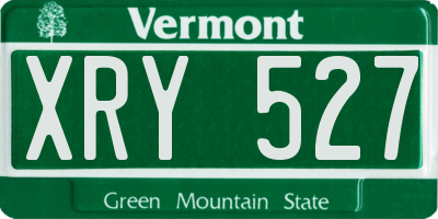 VT license plate XRY527