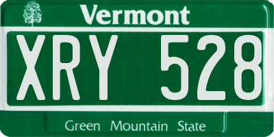 VT license plate XRY528