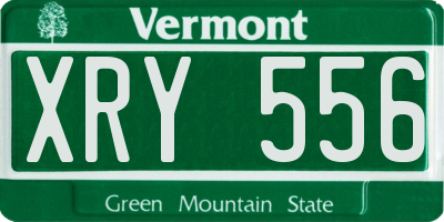 VT license plate XRY556