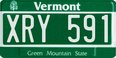VT license plate XRY591