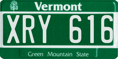 VT license plate XRY616