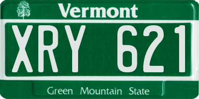 VT license plate XRY621