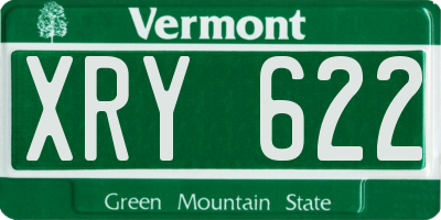 VT license plate XRY622