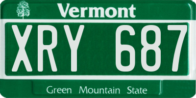 VT license plate XRY687