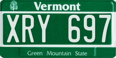 VT license plate XRY697