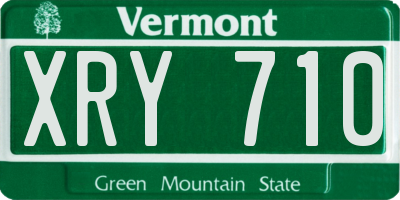 VT license plate XRY710