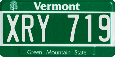 VT license plate XRY719