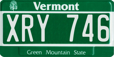VT license plate XRY746