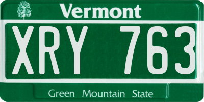 VT license plate XRY763