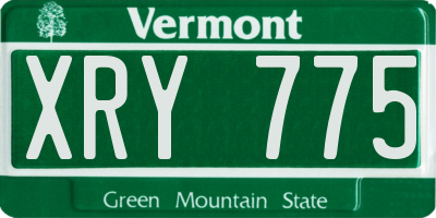 VT license plate XRY775