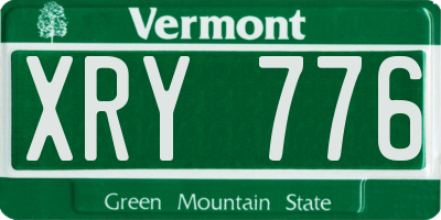 VT license plate XRY776