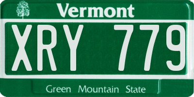 VT license plate XRY779