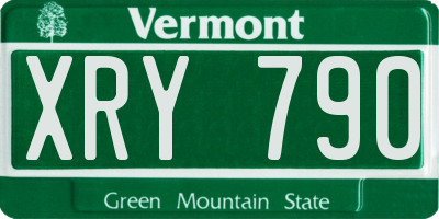 VT license plate XRY790