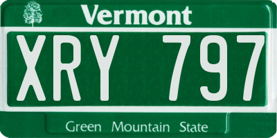 VT license plate XRY797