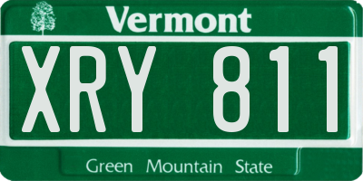 VT license plate XRY811