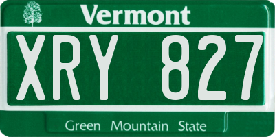 VT license plate XRY827