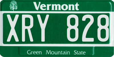 VT license plate XRY828