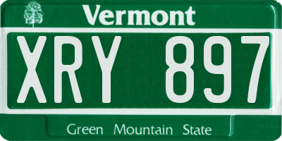VT license plate XRY897