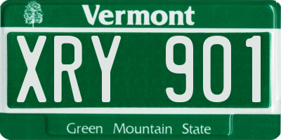 VT license plate XRY901