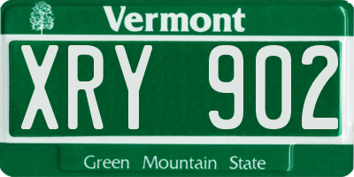 VT license plate XRY902