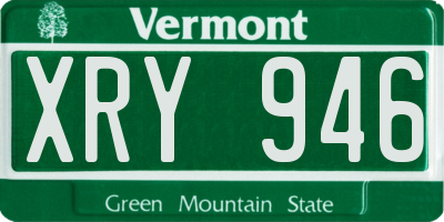 VT license plate XRY946