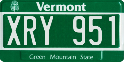 VT license plate XRY951