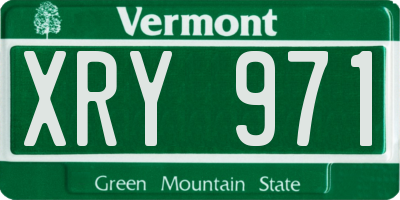 VT license plate XRY971