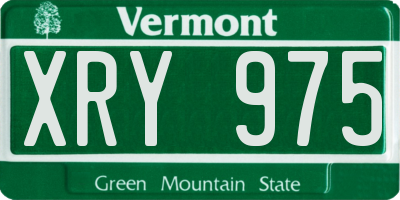 VT license plate XRY975