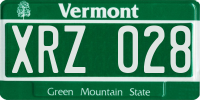 VT license plate XRZ028