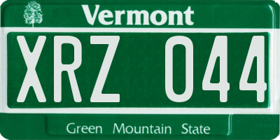 VT license plate XRZ044