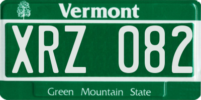 VT license plate XRZ082