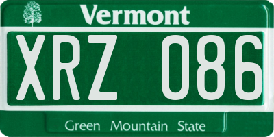 VT license plate XRZ086