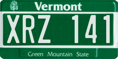 VT license plate XRZ141