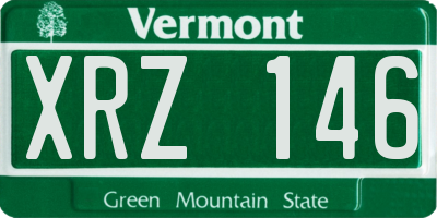 VT license plate XRZ146