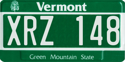 VT license plate XRZ148