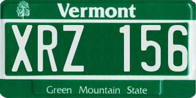VT license plate XRZ156
