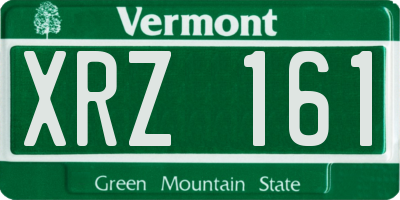 VT license plate XRZ161