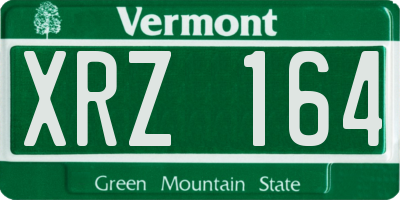 VT license plate XRZ164