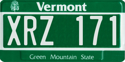 VT license plate XRZ171